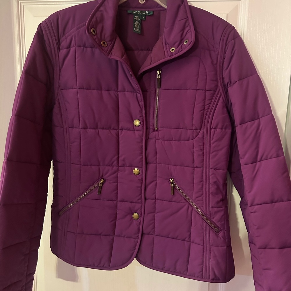 Ralph Lauren Women's Deep Purple Puffer Jacket